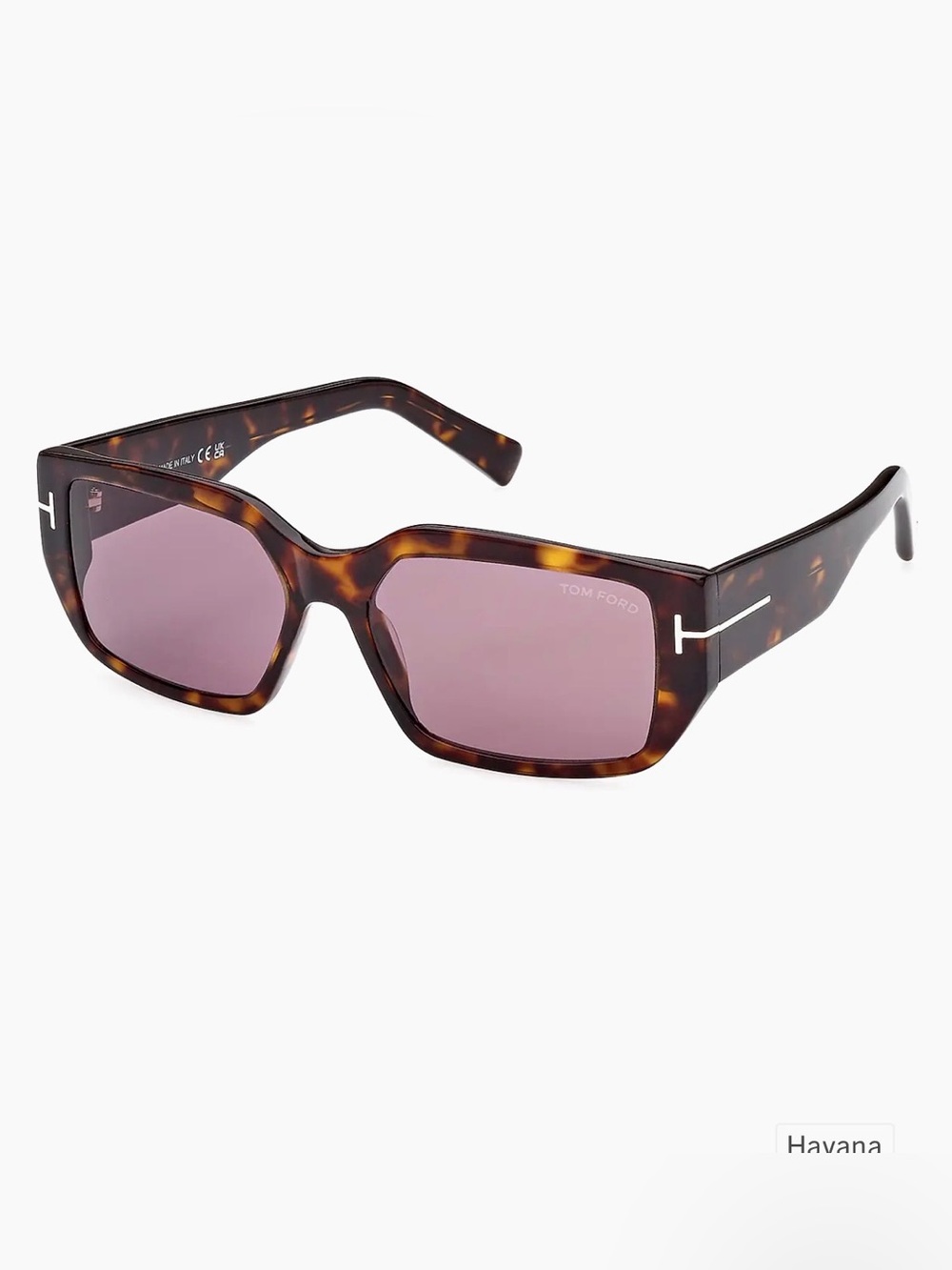 Tom Ford Silvano-02 TF989 52Y Havana Square Sunglasses 56mm - Picture 2 of 16